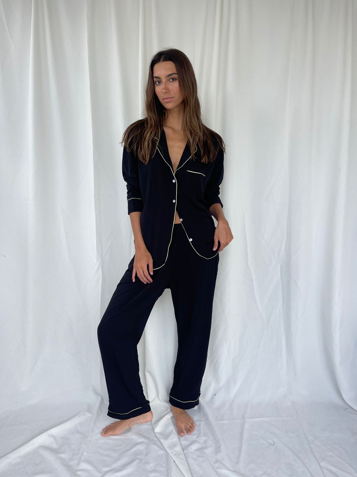 Black pijama shirt and pant