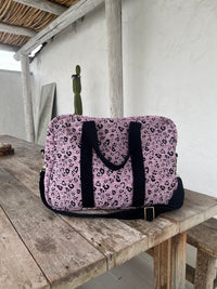 Violet Textured Weekend Bag