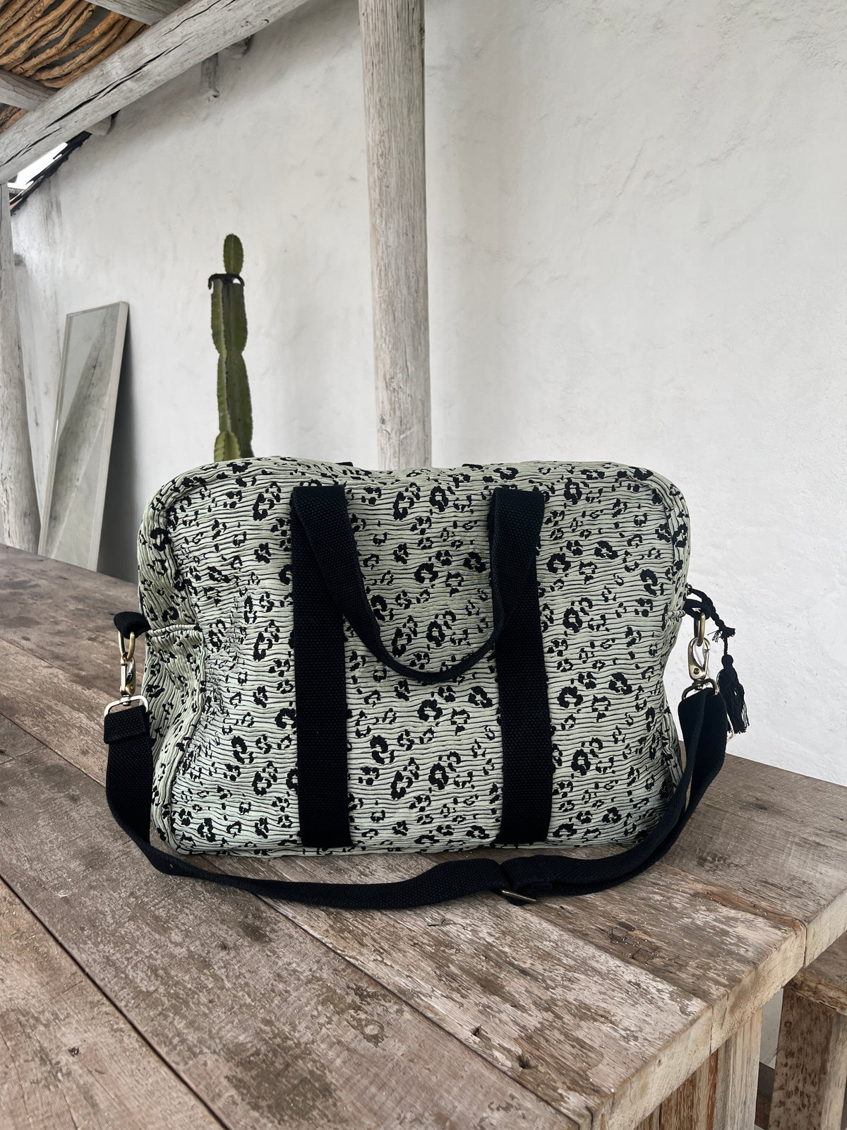 Green Textured Savage Weekend Bag