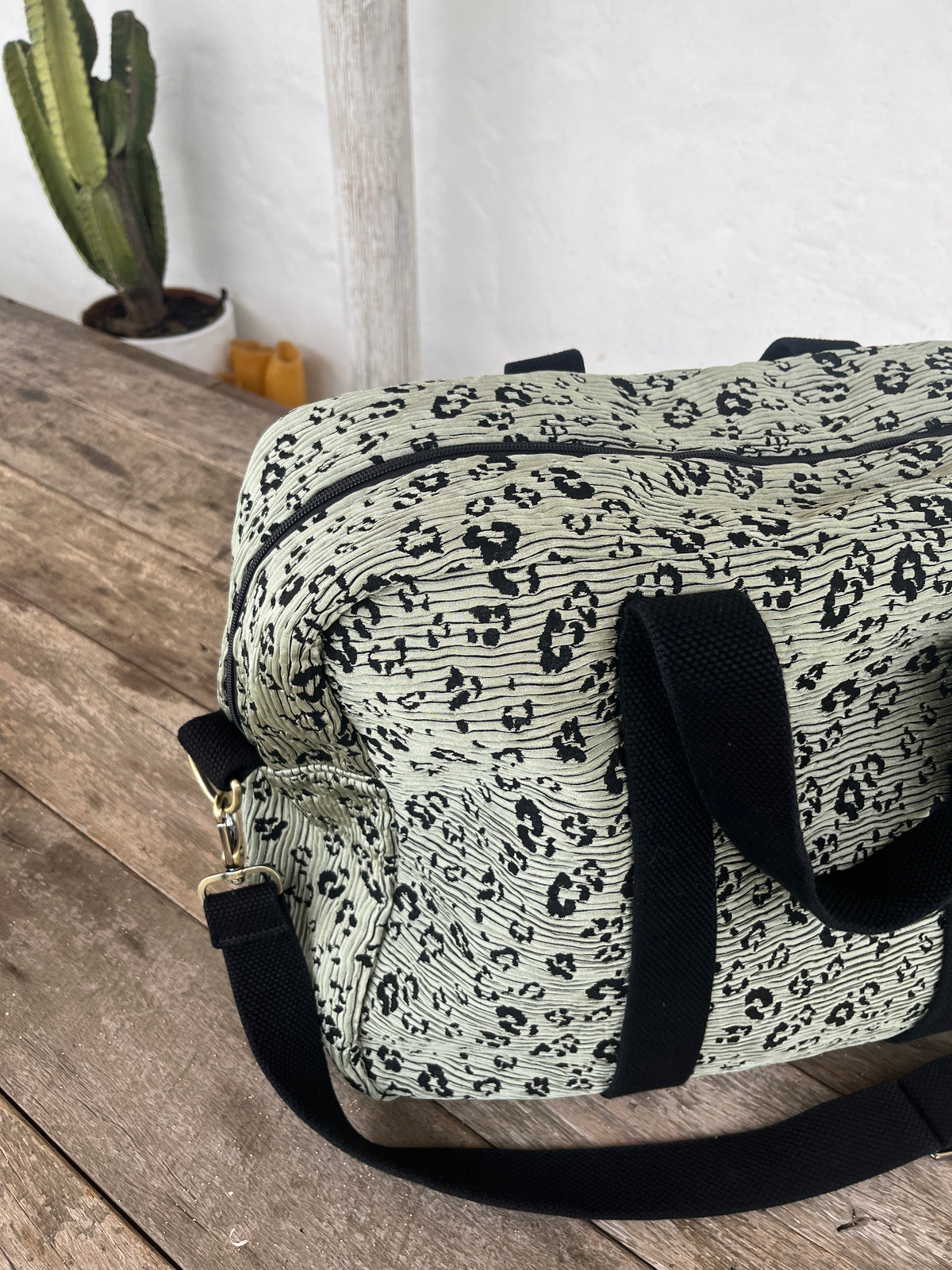 Green Textured Savage Weekend Bag