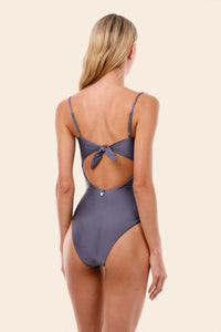Gray Blue Concha One Piece