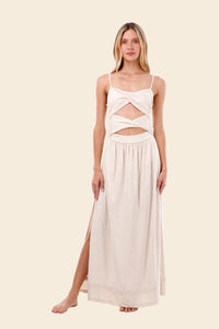 Ivory Linen Seed Wavelet Dress