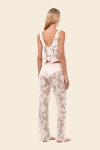 Ivory Crochet Krewel Crop Top & Ivory Crochet Icon Pant