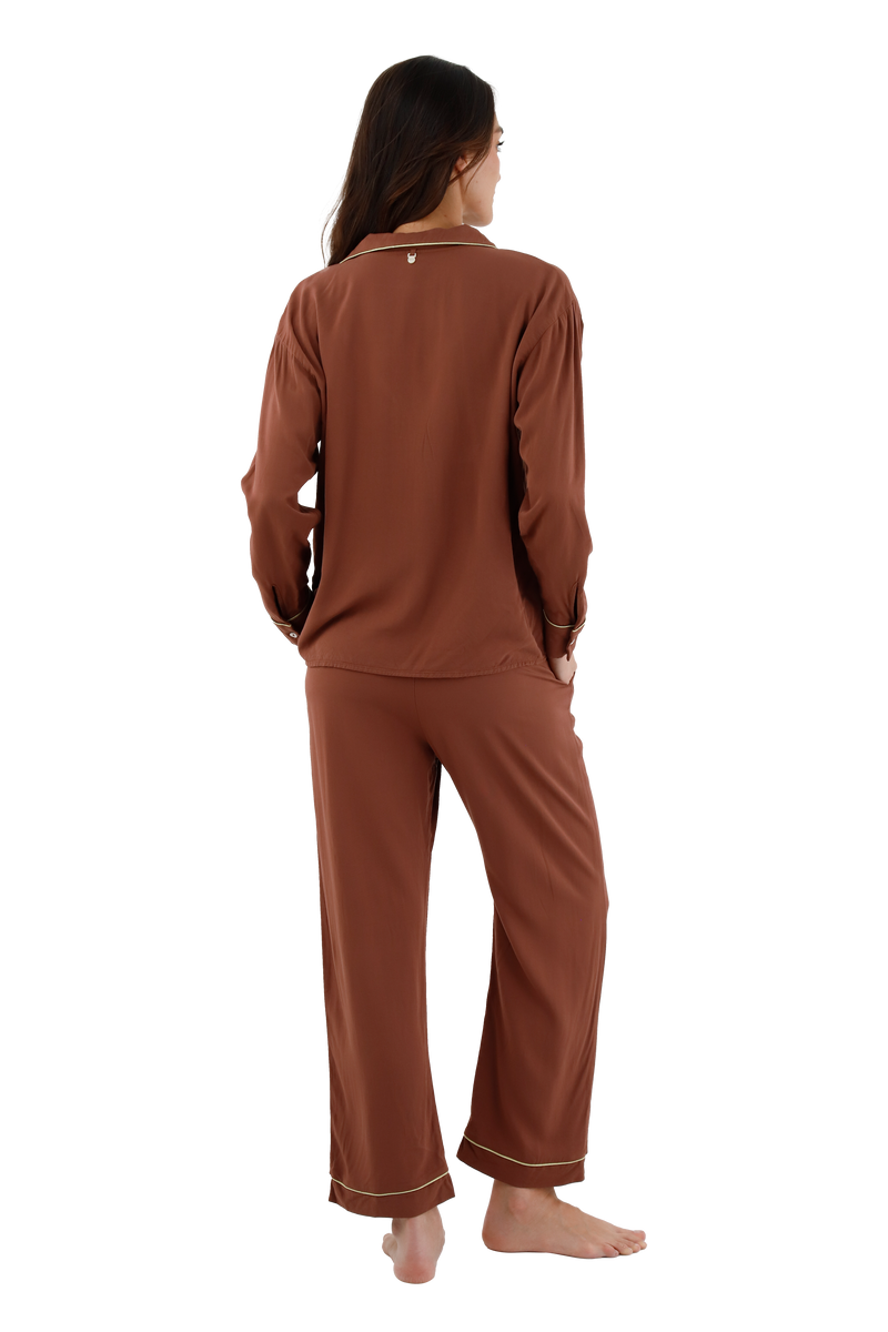 Earth brown pijama shirt and pant