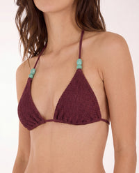 PRE VENTA Textured Wave Barn Red Stone Triangle Top
