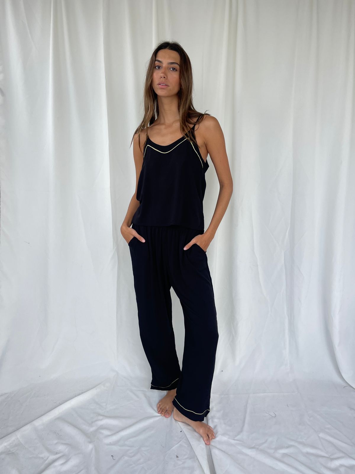 Black pijama top and pant