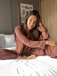 Earth brown pijama shirt and pant