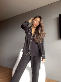 Black pijama shirt and pant